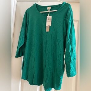 Kelly green 3/4 sleeve Cupio shirt new with tags